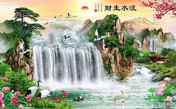 福满居高温微晶壁画定制_04#山水画_风景